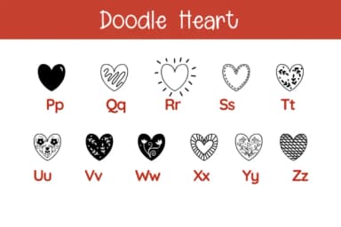 Doodle Heart by Pui Art — Dingbats Font — thumbnail 3