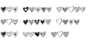 Doodle Heart by HarperNCo — Dingbats Font — thumbnail 5