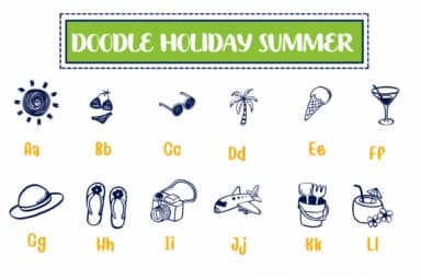 Doodle Holiday Summer by PraewDesigns — Dingbats Font — thumbnail 2