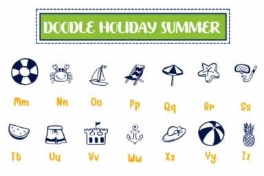 Doodle Holiday Summer by PraewDesigns — Dingbats Font — thumbnail 3