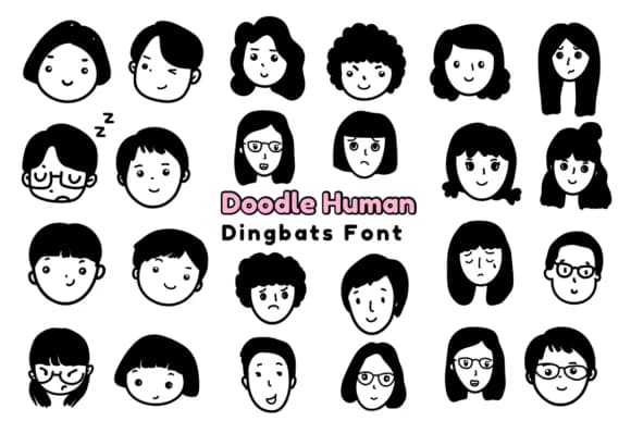 Doodle Human by Nun Sukhwan — Dingbats Font