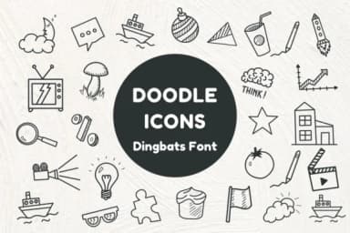Doodle Icons by Nun Sukhwan — Dingbats Font — thumbnail 1