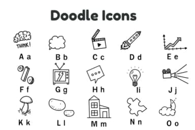 Doodle Icons by Nun Sukhwan — Dingbats Font — thumbnail 5