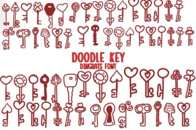 Doodle Key by Nongyao — Dingbats Font — thumbnail 1