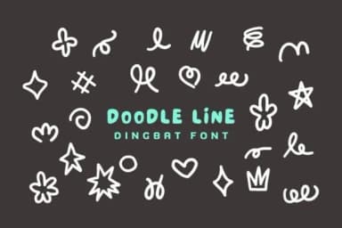 Doodle Line by Eystore — Dingbats Font — thumbnail 1