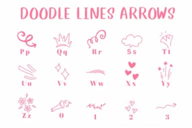 Doodle Lines Arrows by CHANOK — Dingbats Font — thumbnail 3