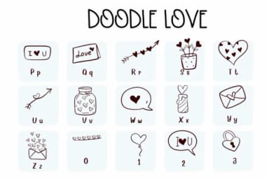 Doodle Love by Sirinart — Dingbats Font — thumbnail 3