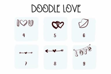 Doodle Love by Sirinart — Dingbats Font — thumbnail 4
