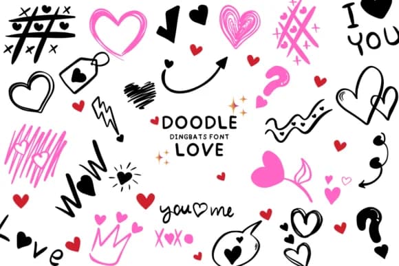 Doodle Love by Bee piyanuch — Dingbats Font