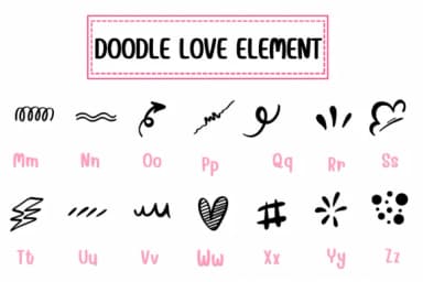 Doodle Love Element by PraewDesigns — Dingbats Font — thumbnail 3