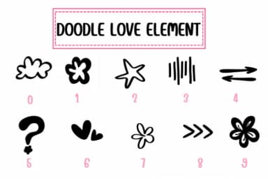 Doodle Love Element by PraewDesigns — Dingbats Font — thumbnail 4