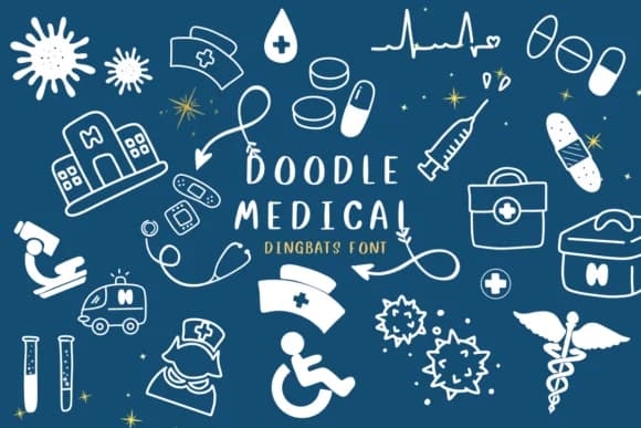 Doodle Medical by CHANOK — Dingbats Font