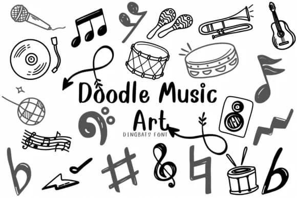Doodle Music Art by CHANOK — Dingbats Font
