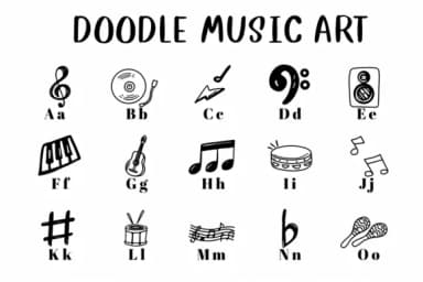 Doodle Music Art by CHANOK — Dingbats Font — thumbnail 2