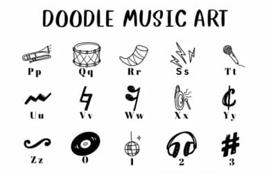 Doodle Music Art by CHANOK — Dingbats Font — thumbnail 3