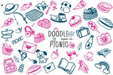 Doodle Picnic by Bee piyanuch — Dingbats Font — thumbnail 1