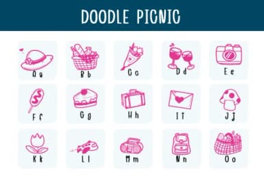 Doodle Picnic by Bee piyanuch — Dingbats Font — thumbnail 2