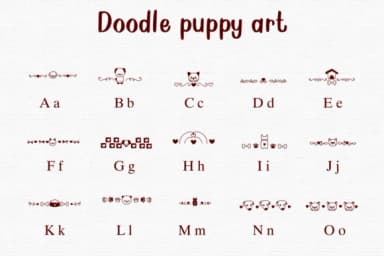 Doodle Puppy Art by Nongyao — Dingbats Font — thumbnail 2