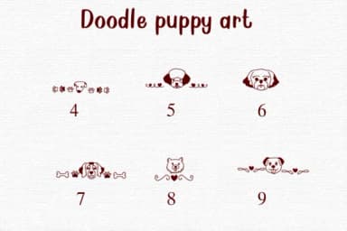 Doodle Puppy Art by Nongyao — Dingbats Font — thumbnail 4