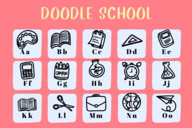 Doodle School by CHANOK — Dingbats Font — thumbnail 2