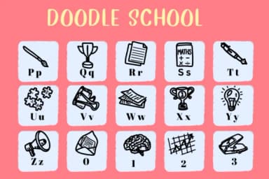 Doodle School by CHANOK — Dingbats Font — thumbnail 3