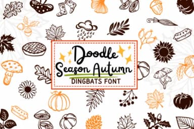 Doodle Season Autumn by PraewDesigns — Dingbats Font — thumbnail 1