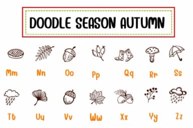 Doodle Season Autumn by PraewDesigns — Dingbats Font — thumbnail 3