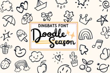 Doodle Season by PraewDesigns — Dingbats Font — thumbnail 1