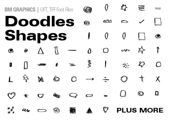 Doodle Shapes by GraphicsBam Fonts — Dingbats Font