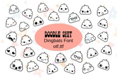 Doodle Shit by Nun Sukhwan — Dingbats Font — thumbnail 1