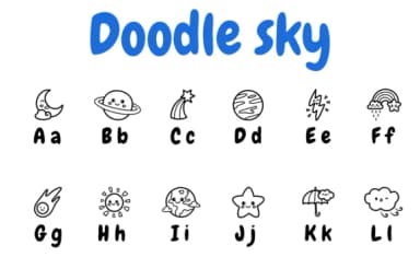 Doodle Sky by Chonada — Dingbats Font — thumbnail 2