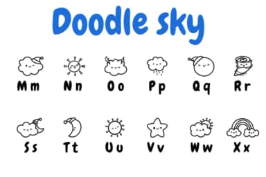 Doodle Sky by Chonada — Dingbats Font — thumbnail 3