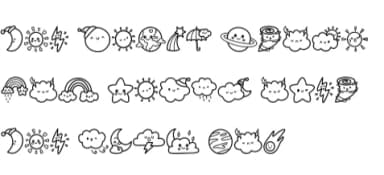 Doodle Sky by Chonada — Dingbats Font — thumbnail 8