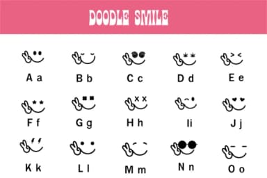 Doodle Smile by Nun Sukhwan — Dingbats Font — thumbnail 2