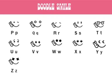 Doodle Smile by Nun Sukhwan — Dingbats Font — thumbnail 3