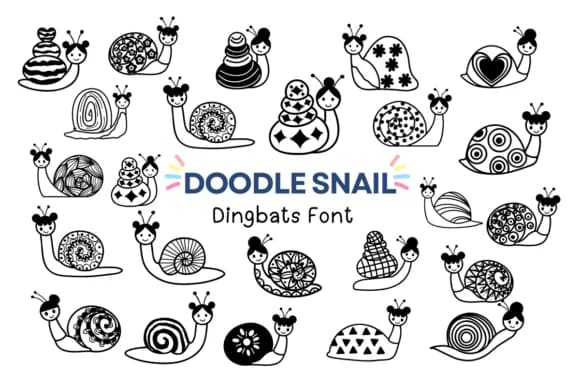 Doodle Snail by Nun Sukhwan — Dingbats Font