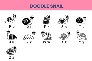 Doodle Snail by Nun Sukhwan — Dingbats Font — thumbnail 3