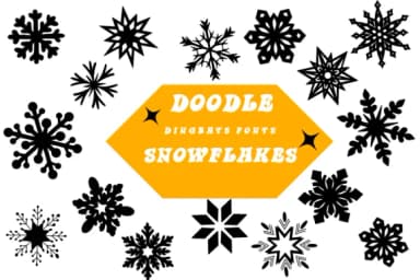 Doodle Snowflakes by Suphitchaya — Dingbats Font — thumbnail 1