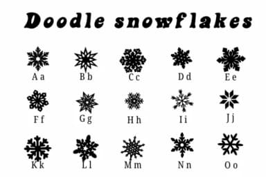 Doodle Snowflakes by Suphitchaya — Dingbats Font — thumbnail 2