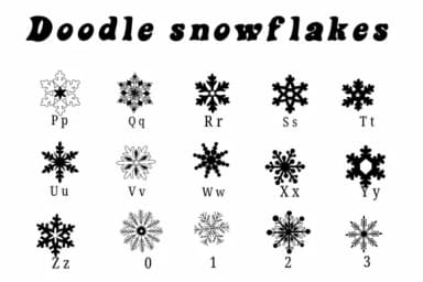 Doodle Snowflakes by Suphitchaya — Dingbats Font — thumbnail 3