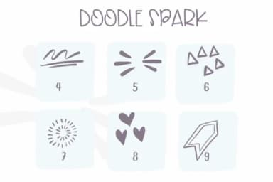Doodle Spark by Sirinart — Dingbats Font — thumbnail 4