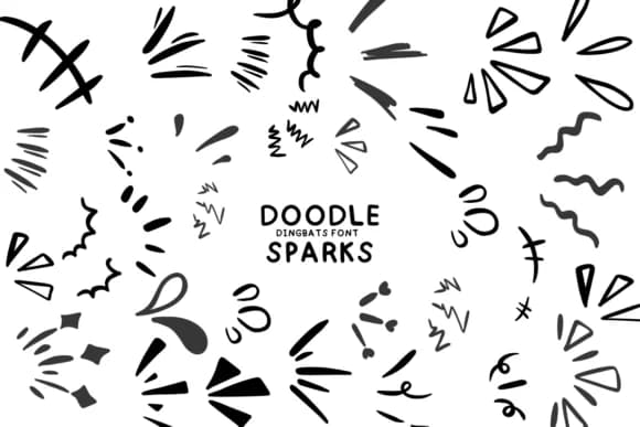 Doodle Sparks by Bee Piyanuch — Dingbats Font