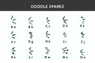 Doodle Sparks by Bee Piyanuch — Dingbats Font — thumbnail 4