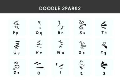 Doodle Sparks by Bee Piyanuch — Dingbats Font — thumbnail 5