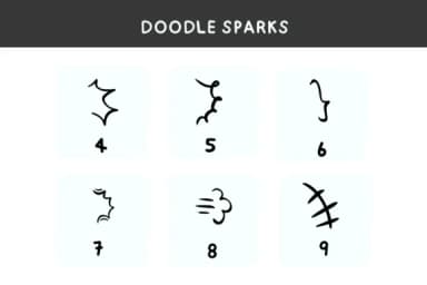 Doodle Sparks by Bee Piyanuch — Dingbats Font — thumbnail 6