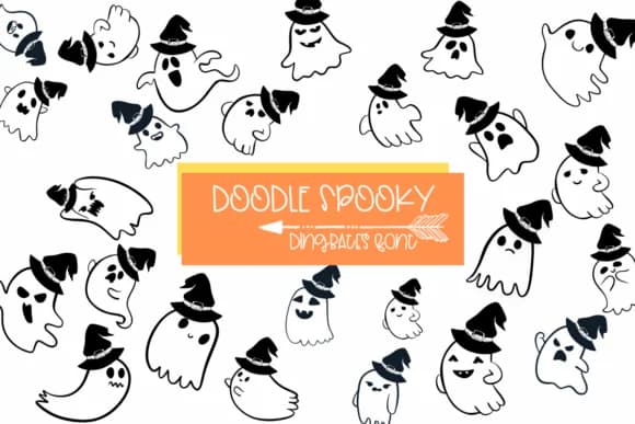 Doodle Spooky by Sirinart — Dingbats Font