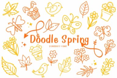 Doodle Spring by CHANOK — Dingbats Font — thumbnail 1