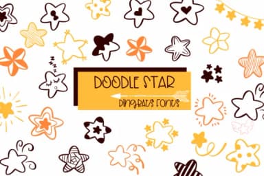 Doodle Star by Sirinart — Dingbats Font — thumbnail 1