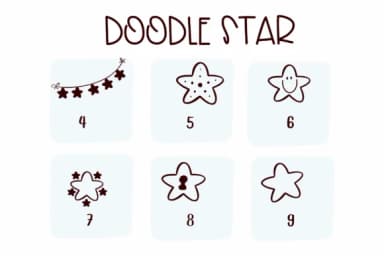 Doodle Star by Sirinart — Dingbats Font — thumbnail 8