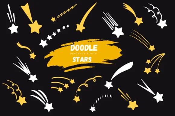 Doodle Stars by Suphitchaya — Dingbats Font